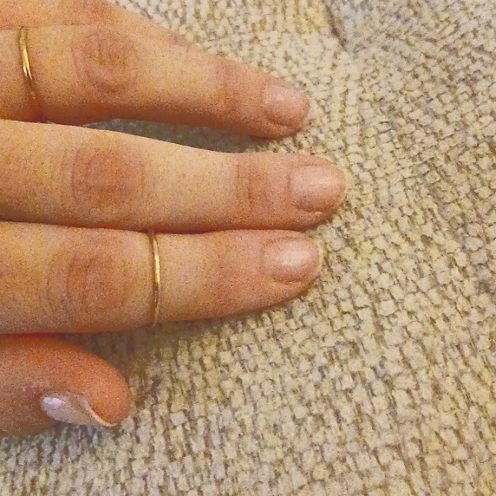 TITANIUM STEEL GOLD PLATE DAINTY RING